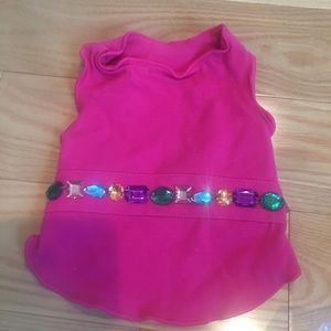 Pink rhinestone dog dress